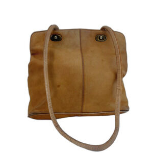 Frye Vintage Tan Leather Shoulder Bag Purse Western Boho